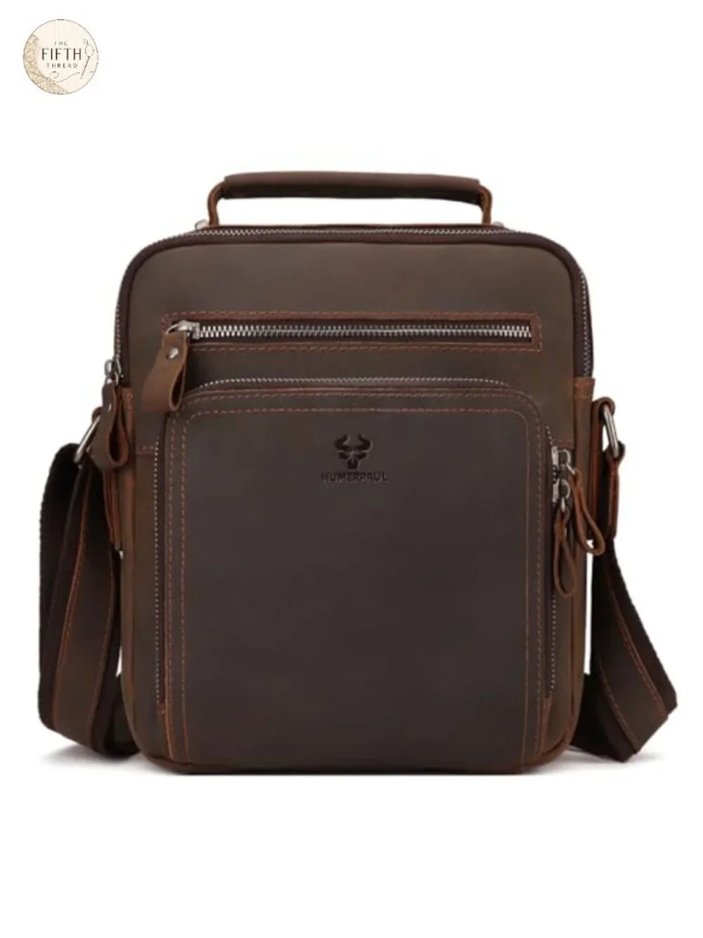 Genuine Leather Messenger Bag Crossbody Shoulder Bag
